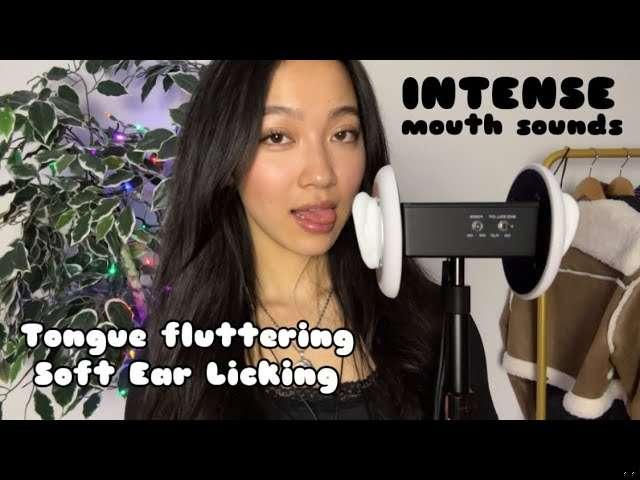 ASMR High Sensitivity ‼️ INTENSE Ear to Ear Mouth Sounds 👄 Soft Ear Licking, Tongue Fluttering+