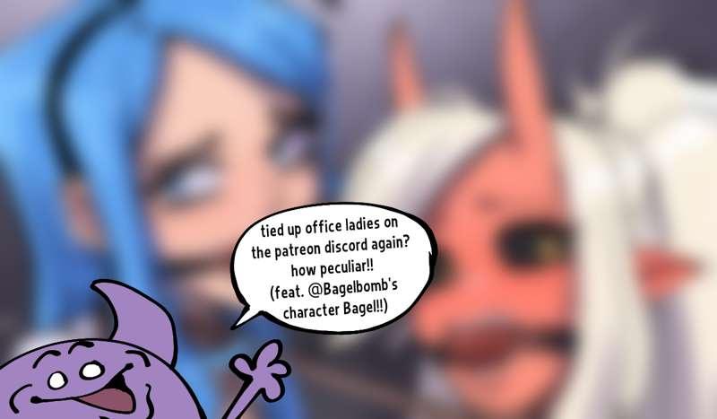 Characters tied up in office lady outfits??? How strange...