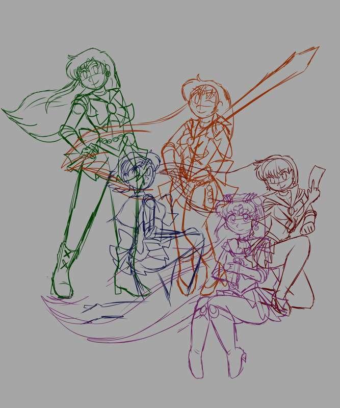 Sailor Senshi Loose hair (WIP)