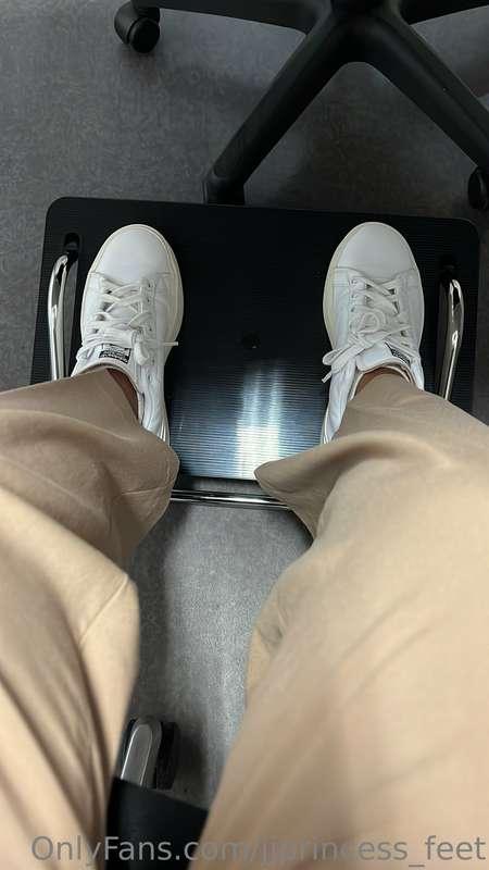 My feet need to rest at work. Happy Monday