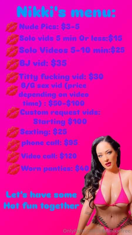 What’s on the menu? 