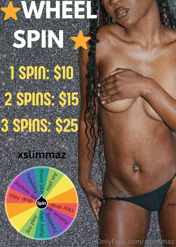Leave a tip for a live wheel spin ⭐️