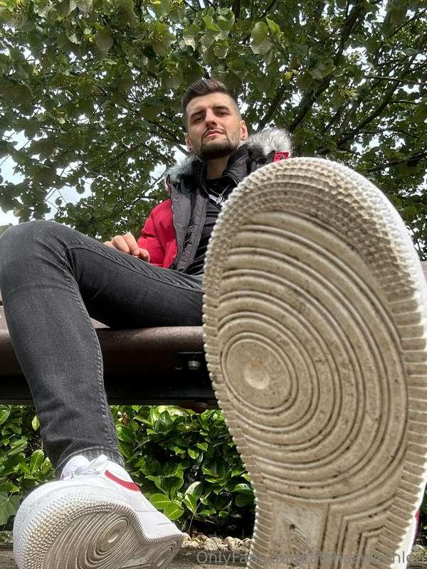 Lick my trainers nice and clean boy 😈