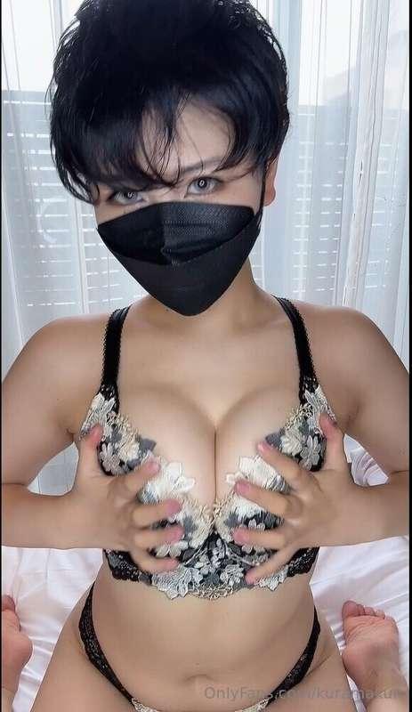 You want to play with mistress' boobs? Bet you do, my little..