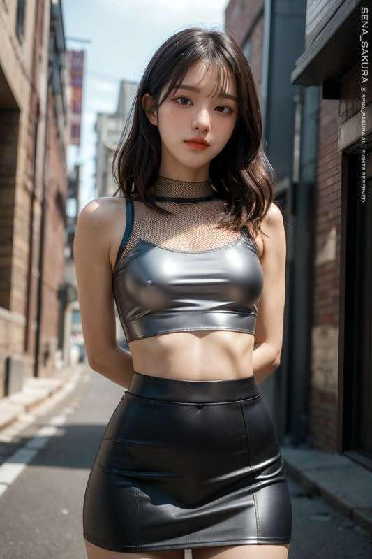 #metallic mesh crop top - preview - (85p)