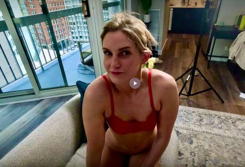 POV Blowjob on the couch with a swallow ending 😅 John filmed..