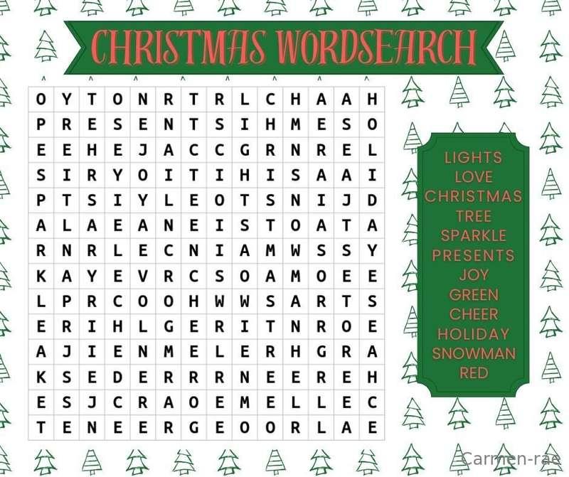 Complete the wordsearch then send it to me and pick a presen..