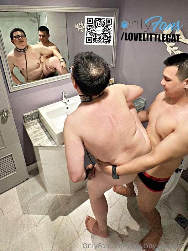 🚿✈️Hot fuck in the shower room🚿✈️淋浴间的热性爱🚿✈️ หมีขาวรับเด็ด แห..