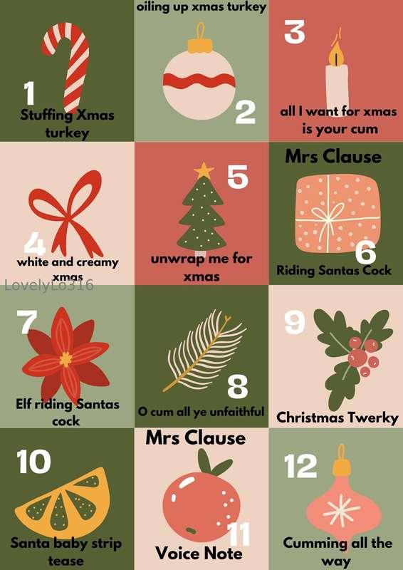 NAUGHTY ADVENT CALENDAR!Tip $20 for the NAUGHTIEST  advent c..