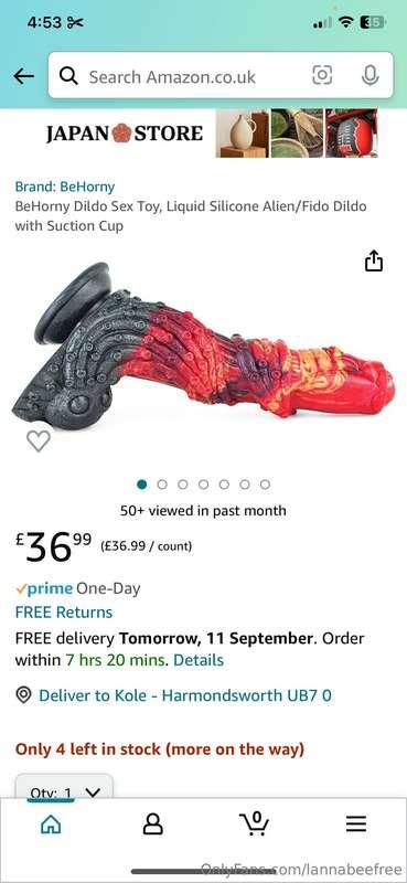 If someone sends me money for this, or any toys or lingerie ..