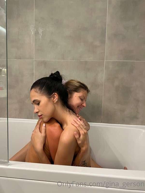 Amazing lesbian love making with my new gf @alyssabounty ❤️ ..