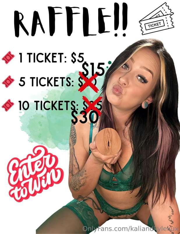 💦PUSSY CLONE RAFFLE!💦
DISCOUNTED TICKETS! 

🎟️ 1 TICKET: $5 ..