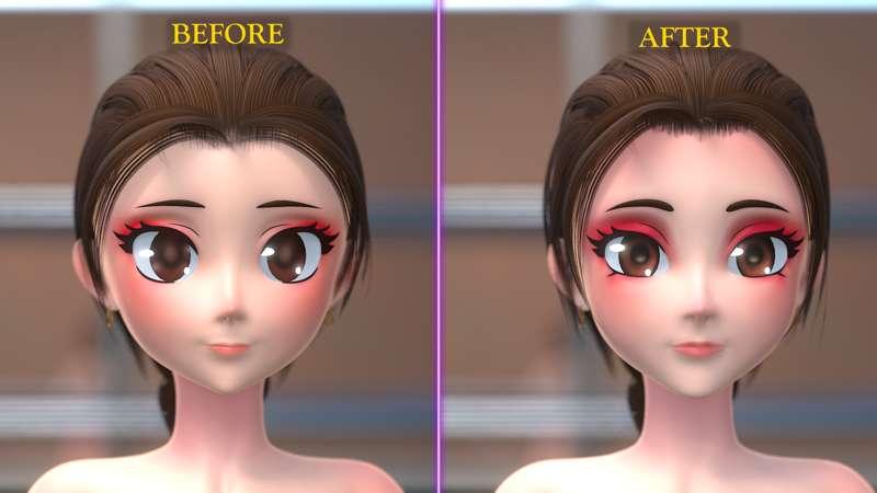 Kate's new face + animation