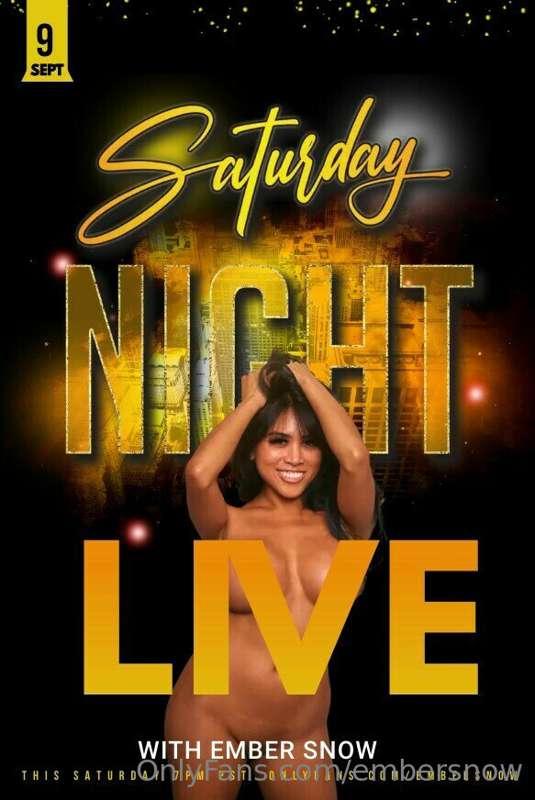 Don't forget! THIS SATURDAY NIGHT!! 9/9 at 7pm Pacific right..