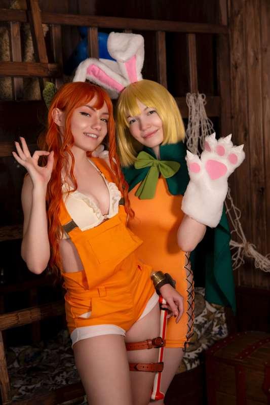 Happy Easter! Nami + Carrot collab :3 Wet part already on the feed!