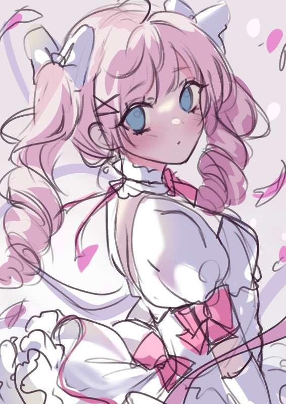  Doodle magical girl 