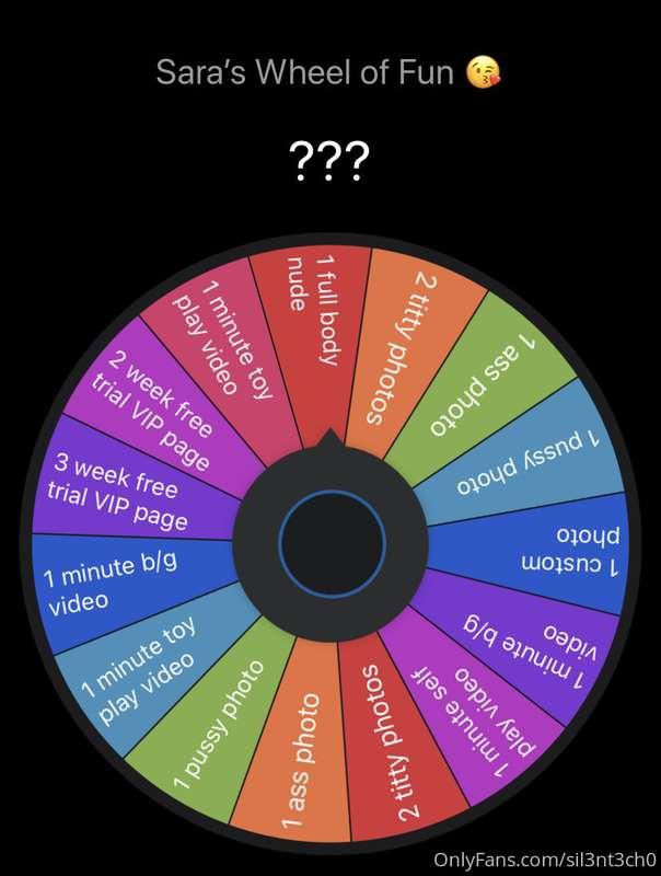 $5 to spin the wheel, lets get me naked 😘