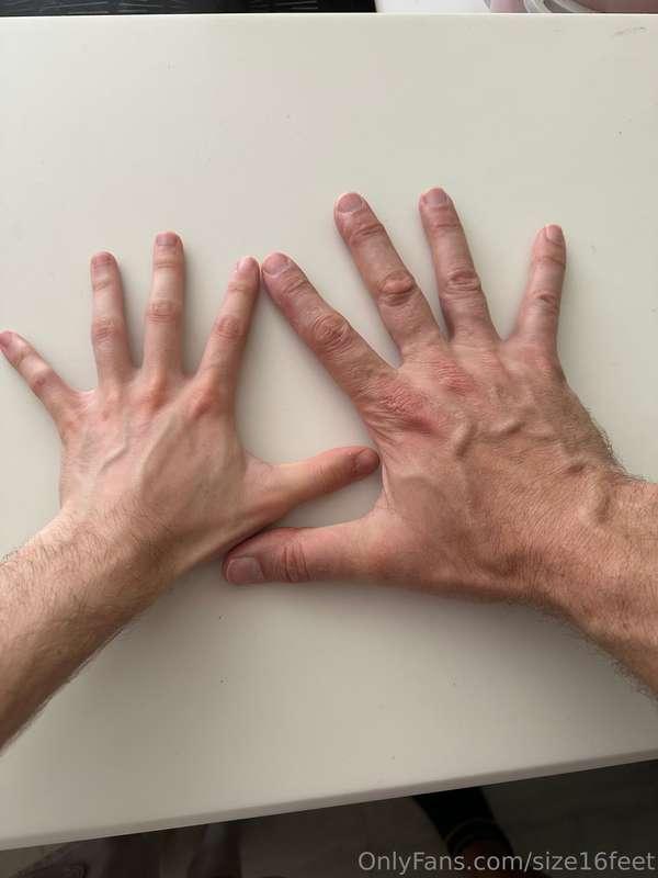 Hand comparison with my boy! his hands are so cute!