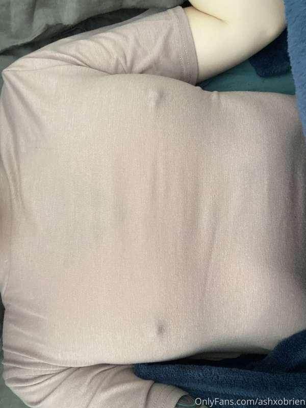 My bf says he loves when he can see my nipples through my sh..