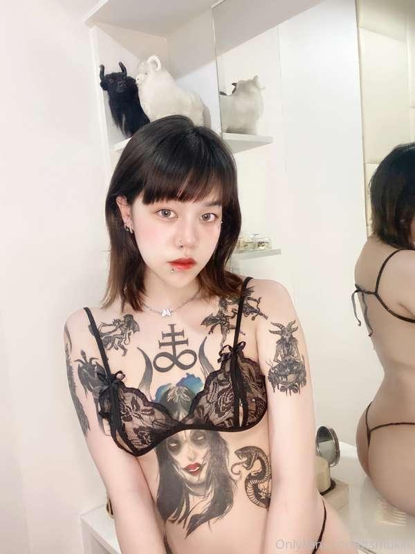 wearing this see-through lingerie just for you baby🥵😈