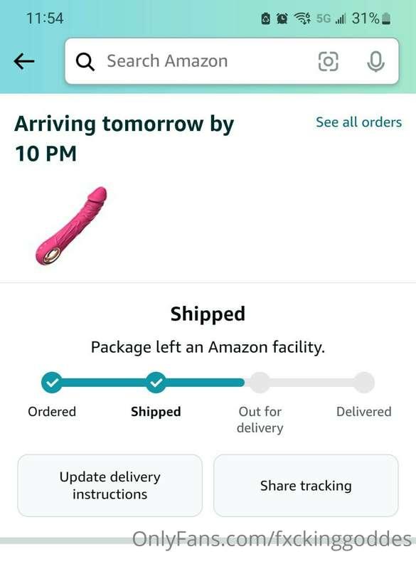 New toy being delivered today! I'm so excited to fuck myself..