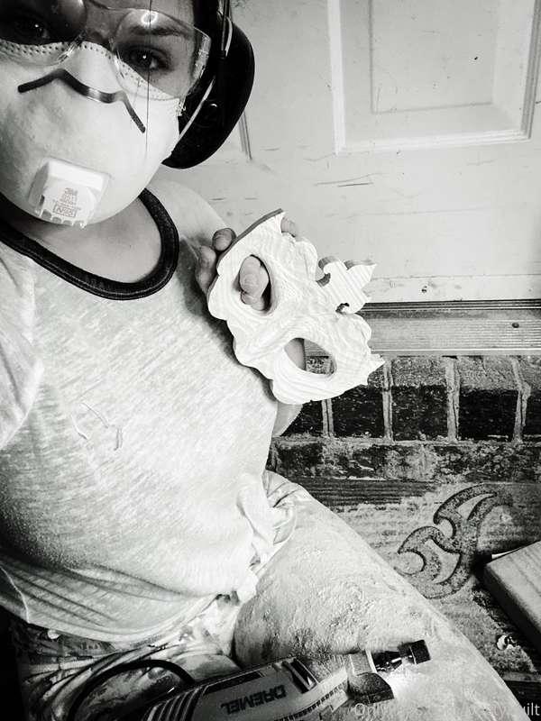 You’ll see this mask again all painted and adorned with me i..
