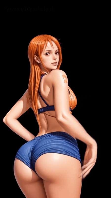 Nami shaking her booty