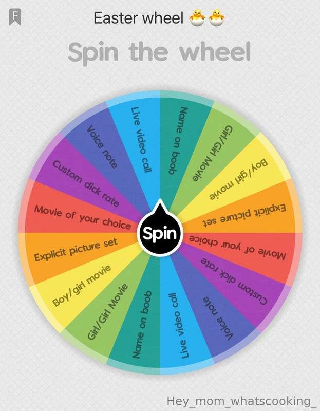 ***Spin My Easter Wheel***

Prizes include movie of your cho..