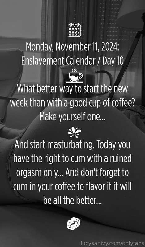 Lundi 11 novembre 2024 : Enslavement Calendar / Jour 10 🗓️.Q..