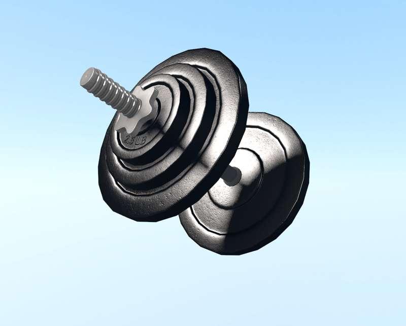 Set of Dumbbells and barbell assets