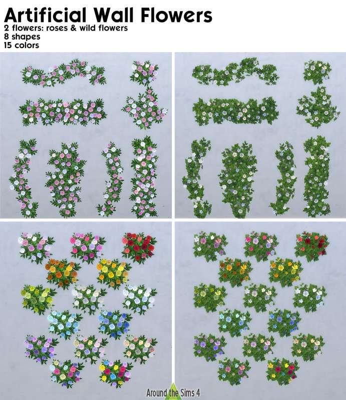 Sims 4 - Artificial wall flowers