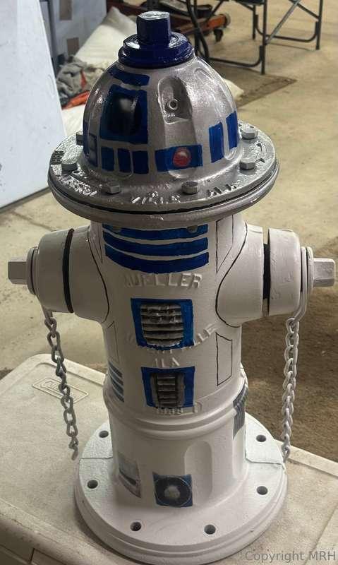 Here it is. Very first fire hydrant paint d using paint brus..