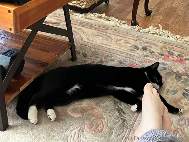 Stole my girl friends cat for naps🥰