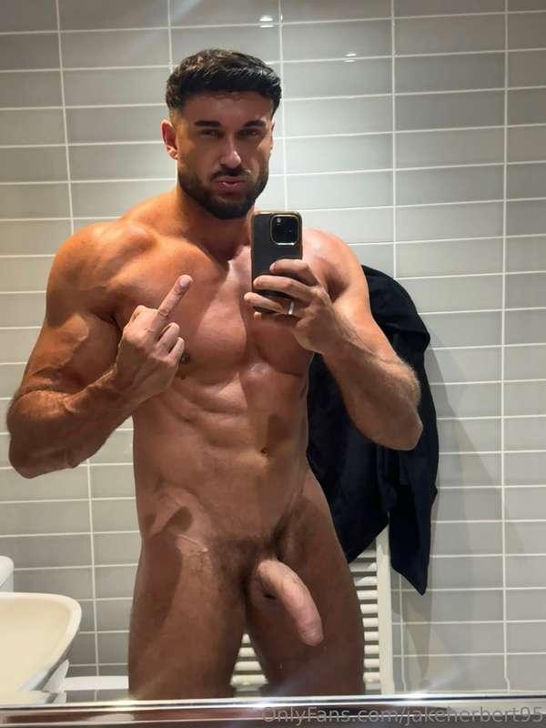 Doesn’t my cock looks good in this mirror😈 can’t wait to jer..