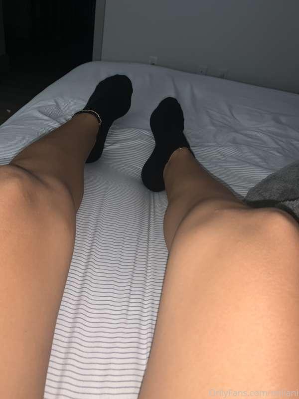 taking these socks off.