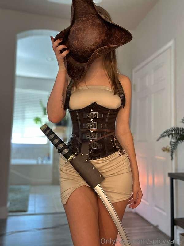 I want you to unwrap my costume nice and slowly, while you k..