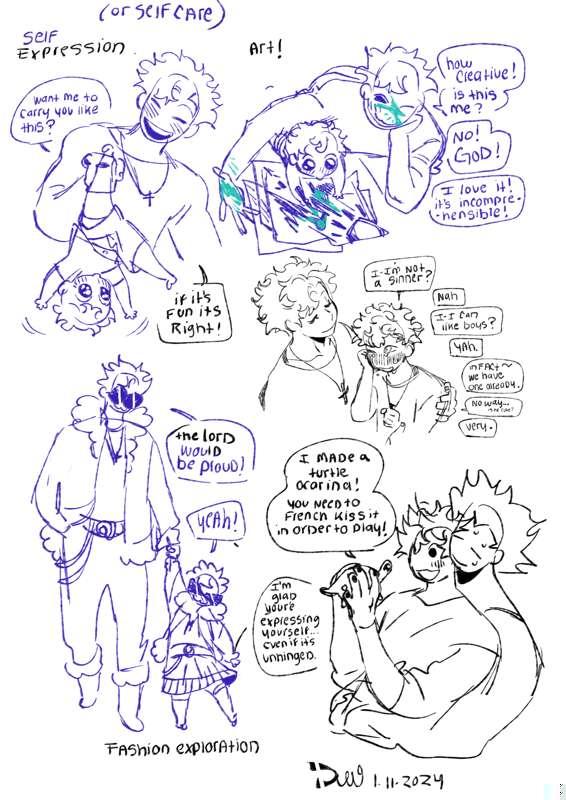 office au sins- self care doodles