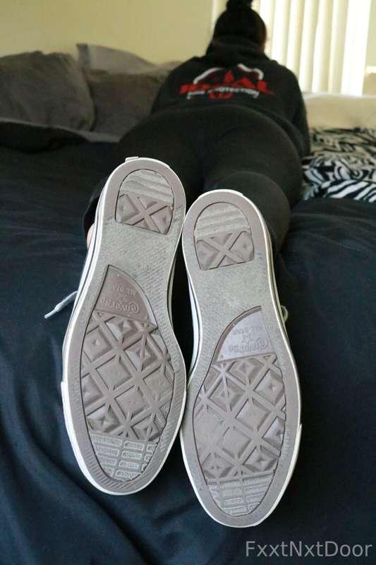 Sweaty white socks to make you fall to your knees and beg me..