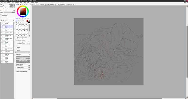 Progress on Violet (My OC) covered in Ranch dressing.