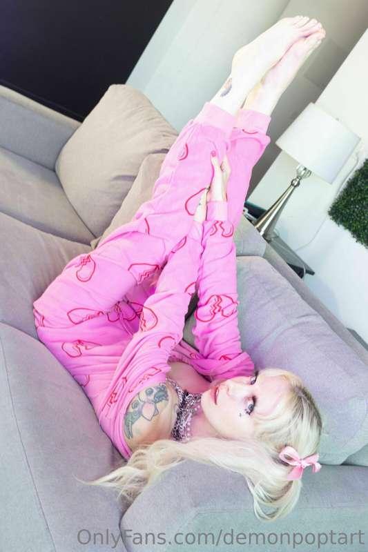 cuddle time/onesie Harley Quinn! i don’t think i ever shared..