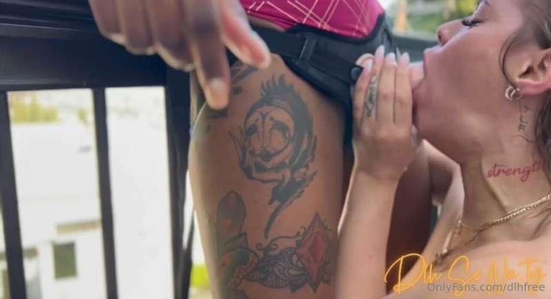 Throat fucked the fuck out Yanna in the hills 😈💦🍆