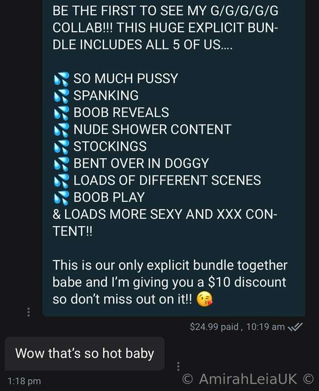 DONT MISS OUT ON THE GGGGG BUNDLE IN MESSAGES… 💦
