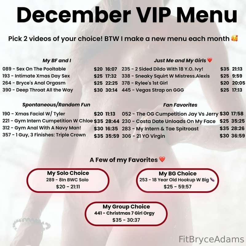 NEW MONTH - NEW VIP MENU 🤗 How to use this below: 📖

When yo..