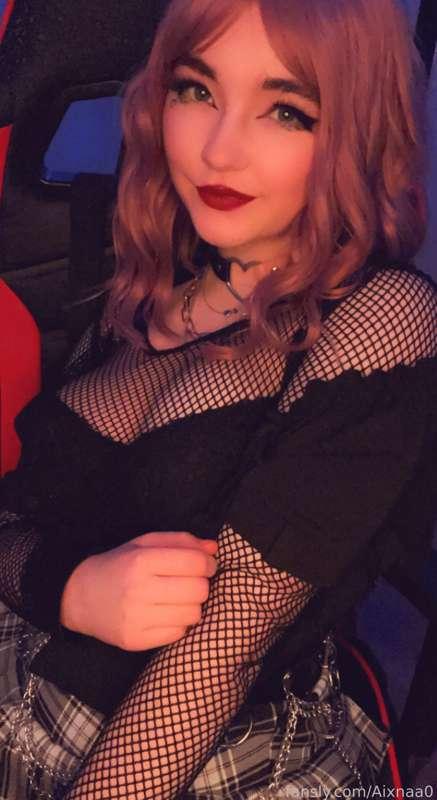 This outfit makes me feel so pretty 🥺 I love how my boobs look through the mesh top 😋 
Wanna watch me pull the top down, play with them and smack them? or maybe see me pull my skirt up just a tad? 😉It’s all here 🥰
Love you guys❣️