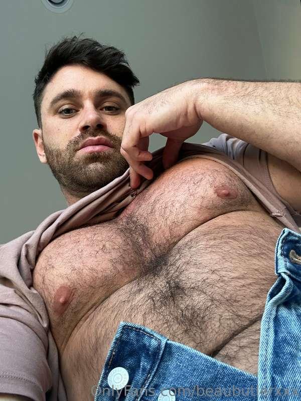 Lick my hairy chest and slide your hands inside my jeans. 🥵