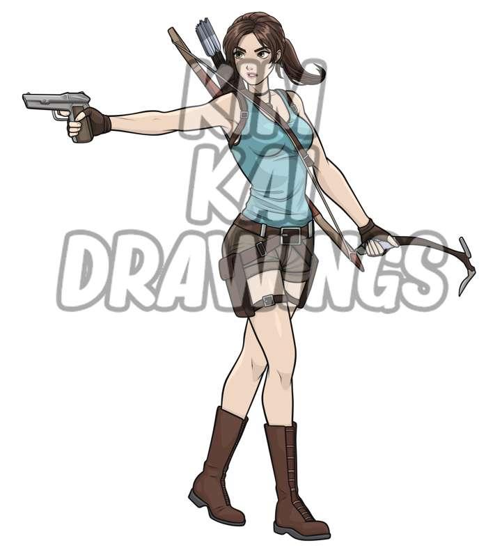 (Pay to add a background) Lara Croft