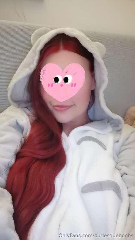 Cozy boobs. Come climb inside this onesie with me.