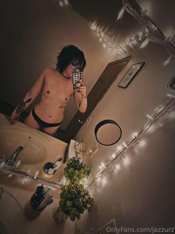 Time to take the clothes off after a hard day at work.  (.Y...