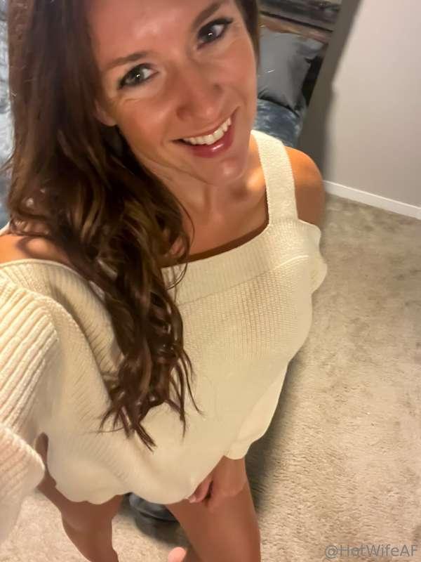 The sweater came off…😉