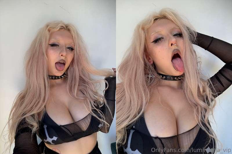 If I stick my tongue out...it means I'm thinking of somethin..